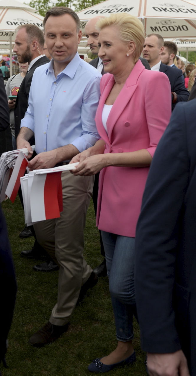 Prezydent Andrzej Duda z żoną Agatą