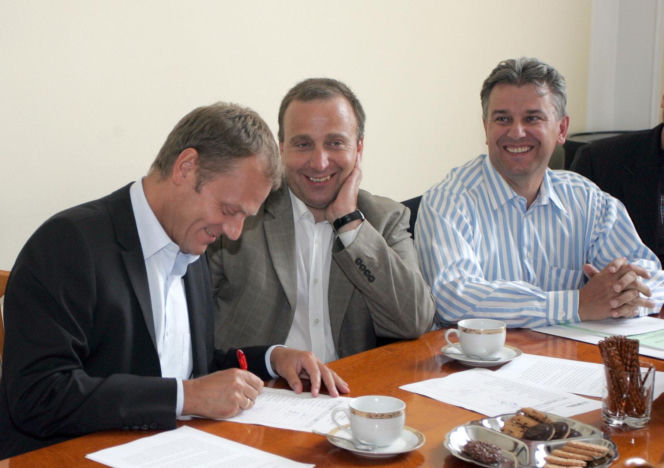 Donald Tusk i Grzegorz Schetyna