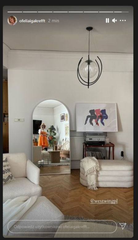 Mieszkanie Igi Krefft na Instagramie