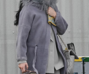 Justyna Steczkowska boso na śniegu