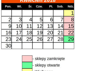 Niedziele handlowe 2018: Sklepy otwarte i zamknięte - KWIECIEŃ