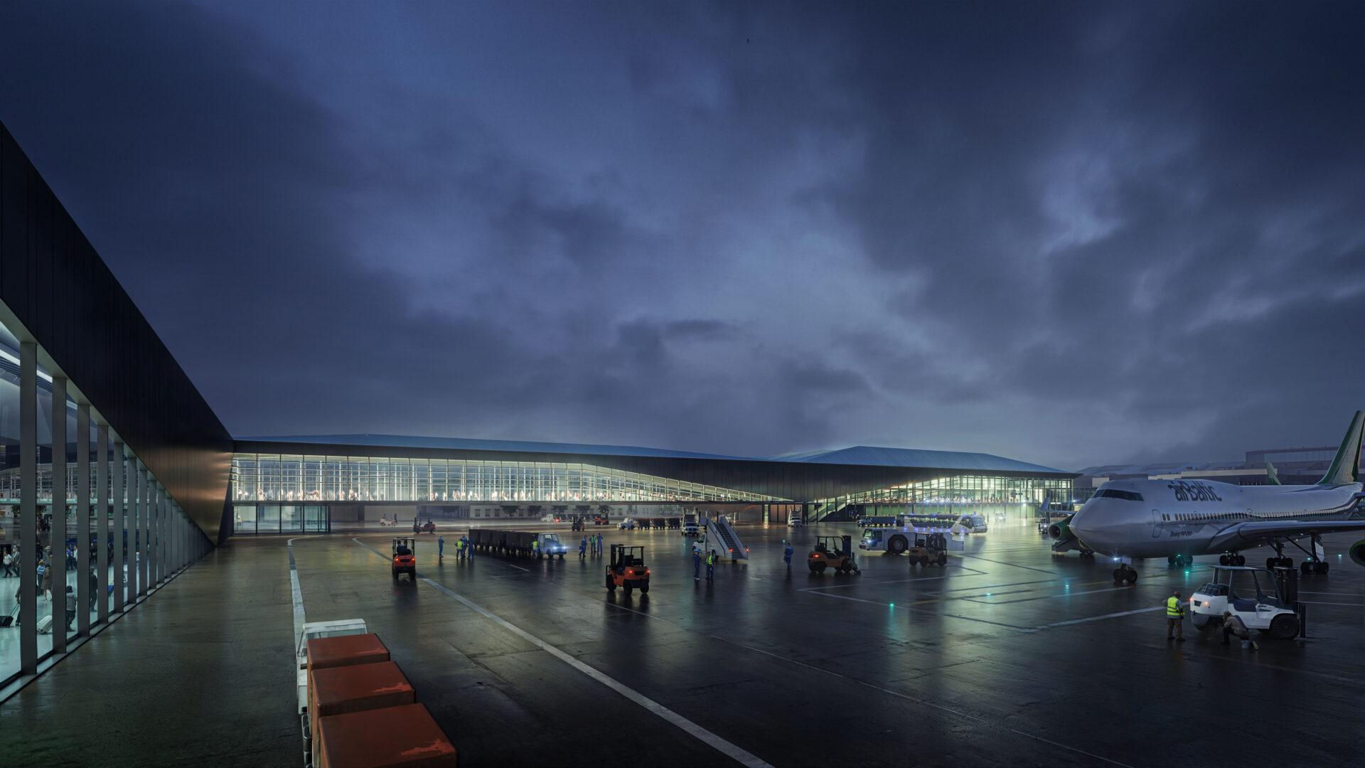 Projekt Terminala lotniska w Wilnie autorstwa Zaha Hadid Architects