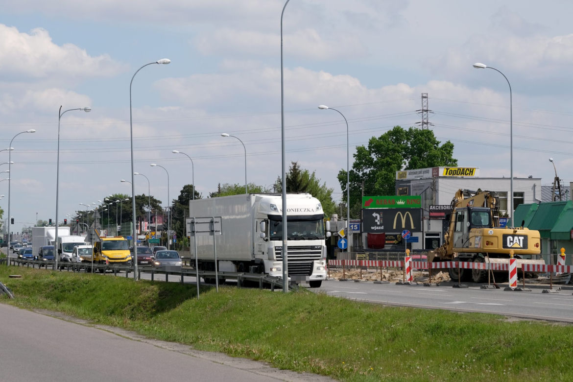 Remont skrzyżowania na DK61