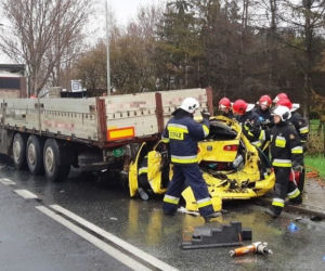 Wypadek na DK 8 w Cieszycach