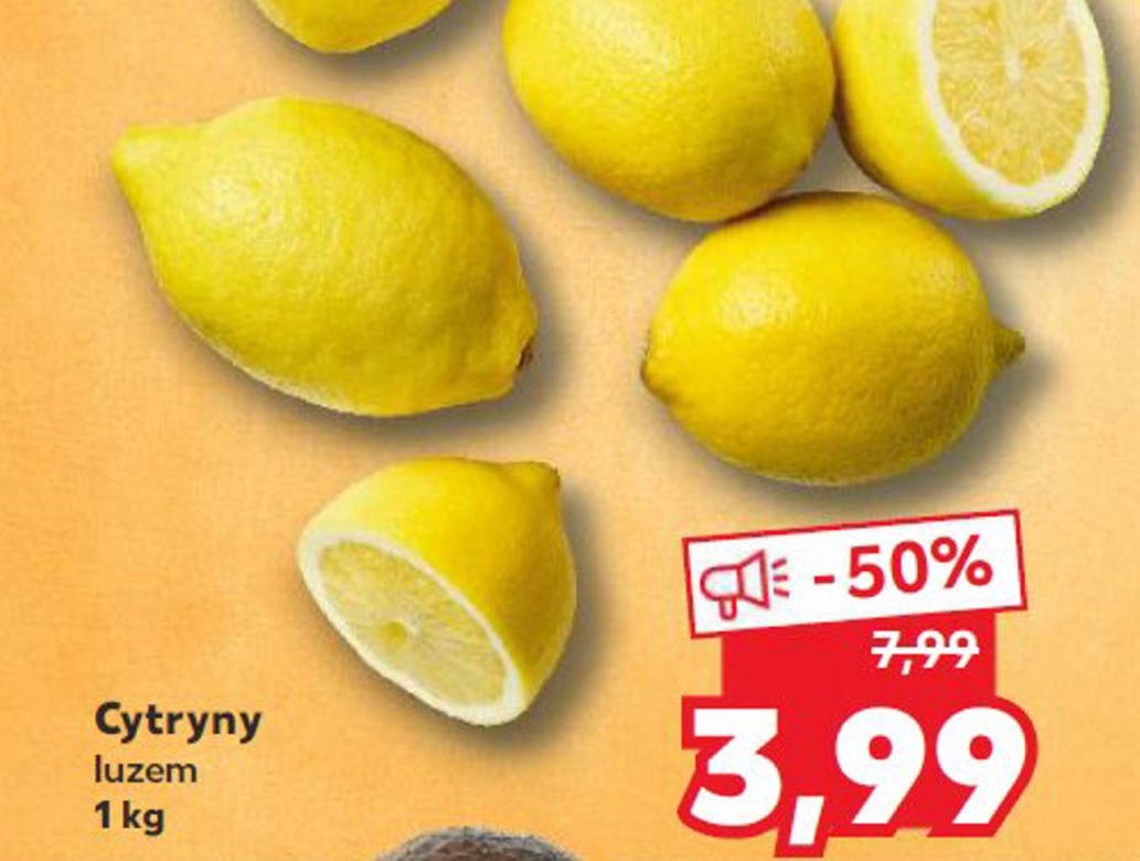 Cytryny luzem 3,99 zl/1 kg