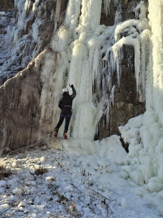Kielce. Lodospad na Kadzielni