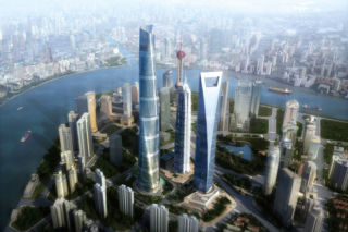 Chiny budują w Szanghaju spektakularny wieżowiec - Shanghai Tower 