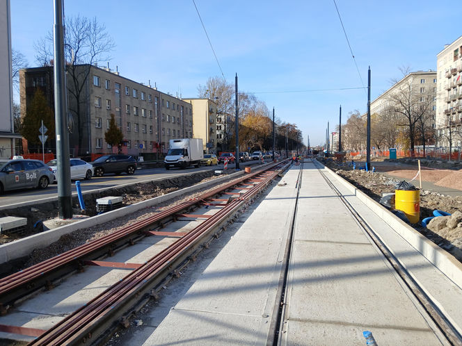 Budowa tramwaju do Dworca Zachodniego w listopadzie 2025 r.