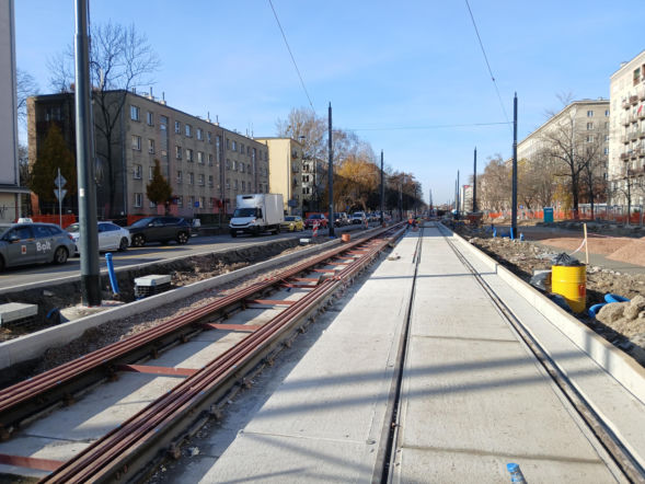 Budowa tramwaju do Dworca Zachodniego w listopadzie 2025 r.