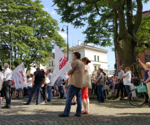 Protest budżetówki z Solidarności w Bydgoszczy [ZDJĘCIA]