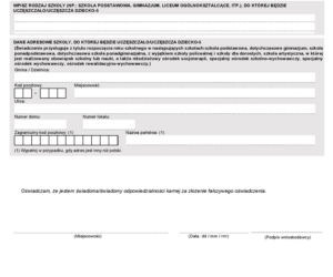 300 zł wyprawki dla ucznia: ZAŁĄCZNIK DO WNIOSKU