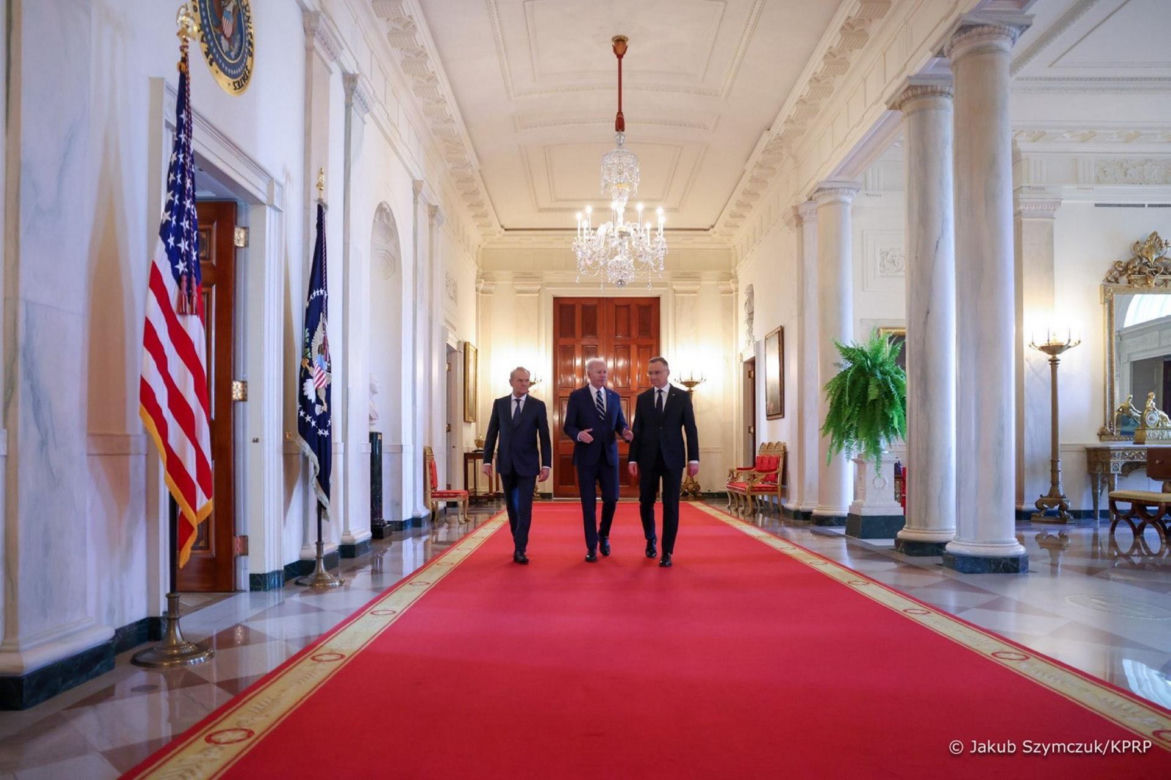 Andrzej Duda i Donald Tusk w Białym Domu