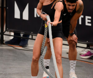 Anna Lewandowska z przystojnym Latynosem na zawodach Hyrox