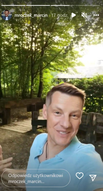 M jak miłość. Marcin Mroczek (Piotrek) na planie