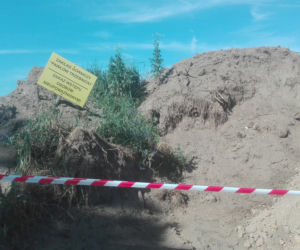 Odpady medyczne znalezione w kopalni piasku
