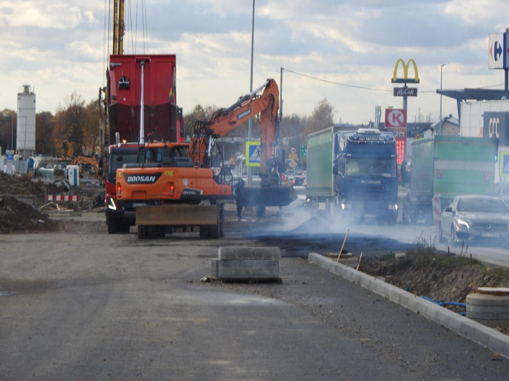 Przebudowa DK94 w Olkuszu - stan na listopad 2025 r.