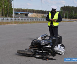 Tragiczny wypadek motocyklisty pod Lubinem