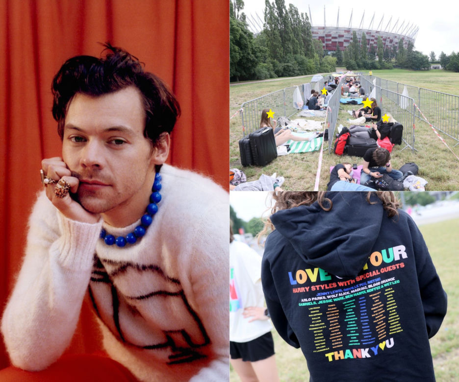 Harry Styles w Polsce - tak wyglądał plac przed stadionem na kilkanaście godzin przed koncertem.