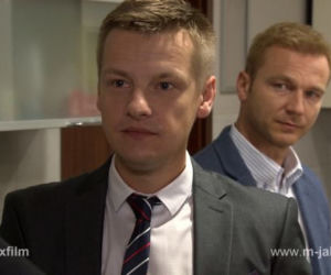 M jak miłość odcinek 1021. Piotrek (Marcin Mroczek), Andrzej Budzyński (Krystian Wieczorek)