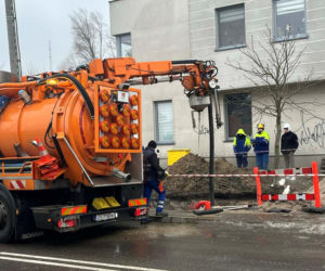 Pożar gazociągu w Szczecinie