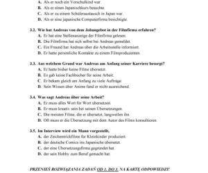 Matura 2018 - Język niemiecki, poziom rozszerzony