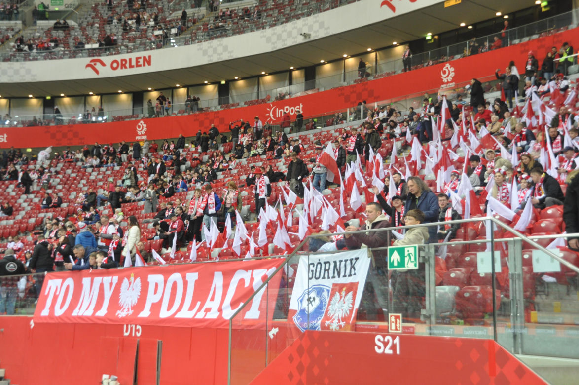 Polska - Litwa na PGE Narodowym. Zdjęcia kibiców