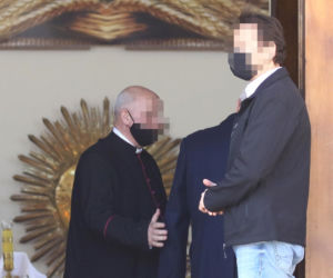 Lech Wałęsa w kościele