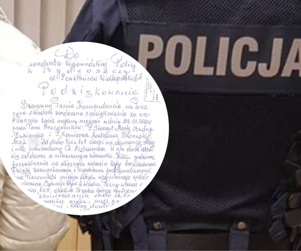 List, który wzrusza do łez. Policjanci dostali podziękowania za pomoc i opiekę