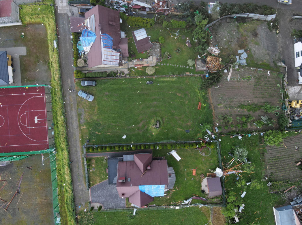 Trąba powietrzna nad Sądecczyzną