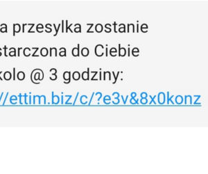podejrzane smsy od kurierów