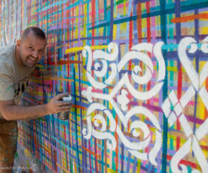 Mural Utkany wielokulturowością znowu odnowiony