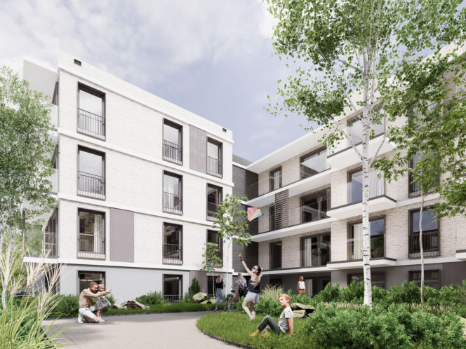 Wizualizacja nowego osiedla w dzielnicy Tłoki