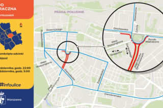 Kierowców w Warszawie czeka trudny weekend, bo drogowcy zamykają ważną trasę na 55 godzin