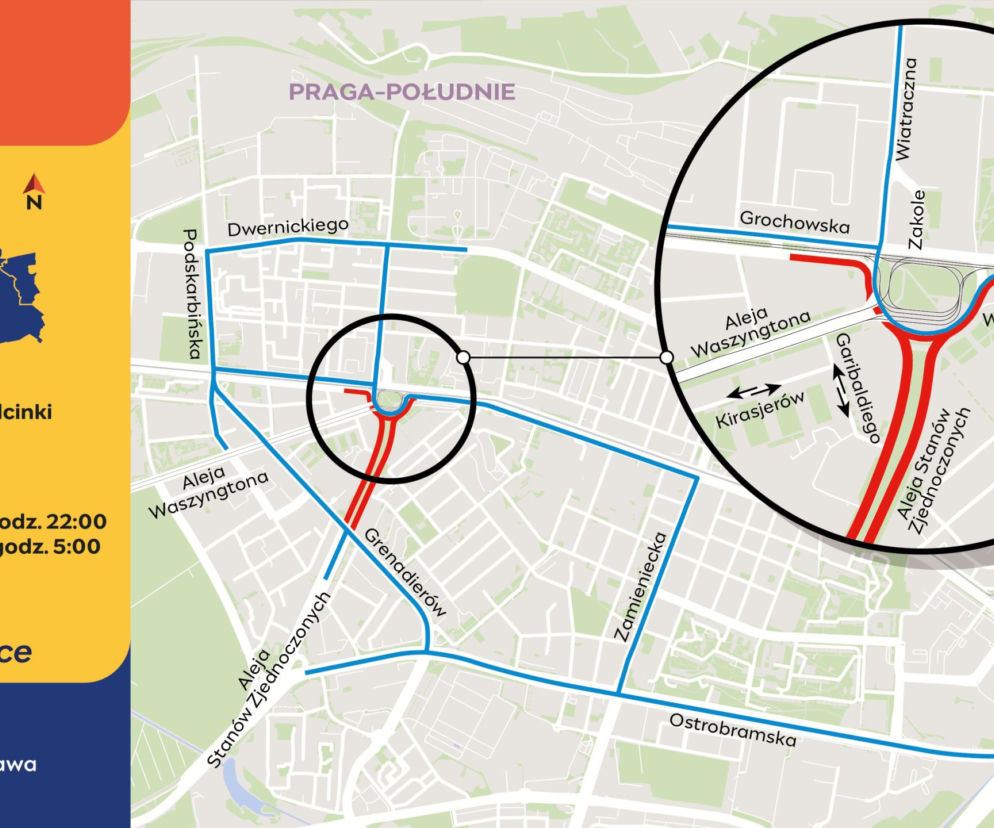 Kierowców w Warszawie czeka trudny weekend, bo drogowcy zamykają ważną trasę na 55 godzin