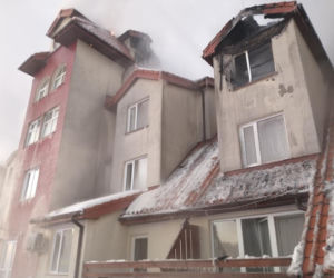 Augustów. Pożar w centrum wypoczynkowo-szkoleniowym Amber Bay [17.01.2021]