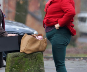 Katarzyna Bosacka w parku