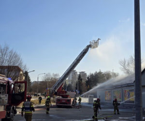 Kolejny market spłonął w Polkowicach. To już drugi taki pożar w krótkim czasie!