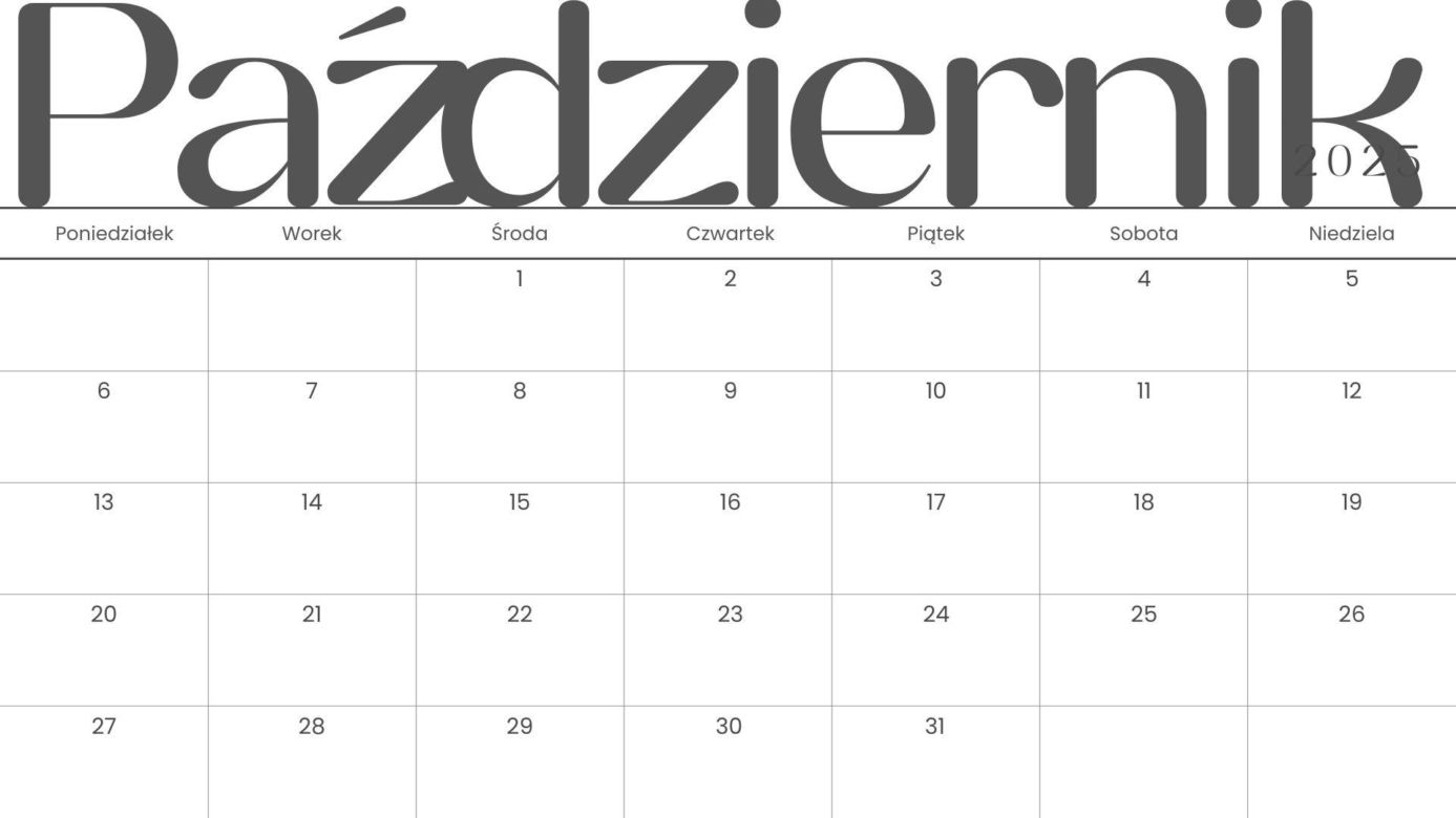 Dni wolne w październiku 2025