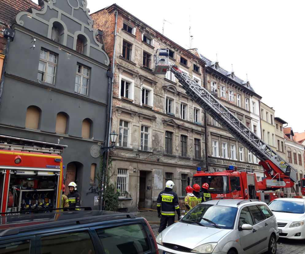 Pożar w budynku przy ul. Browarnej w Toruniu