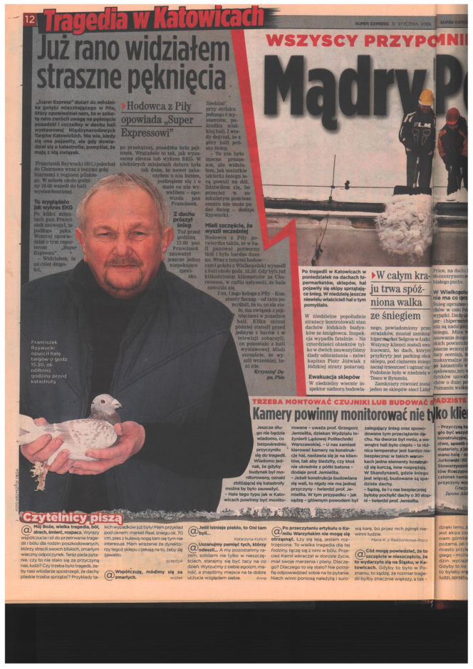 Katastrofa hali MTK w Katowicach. Materiały archiwalne