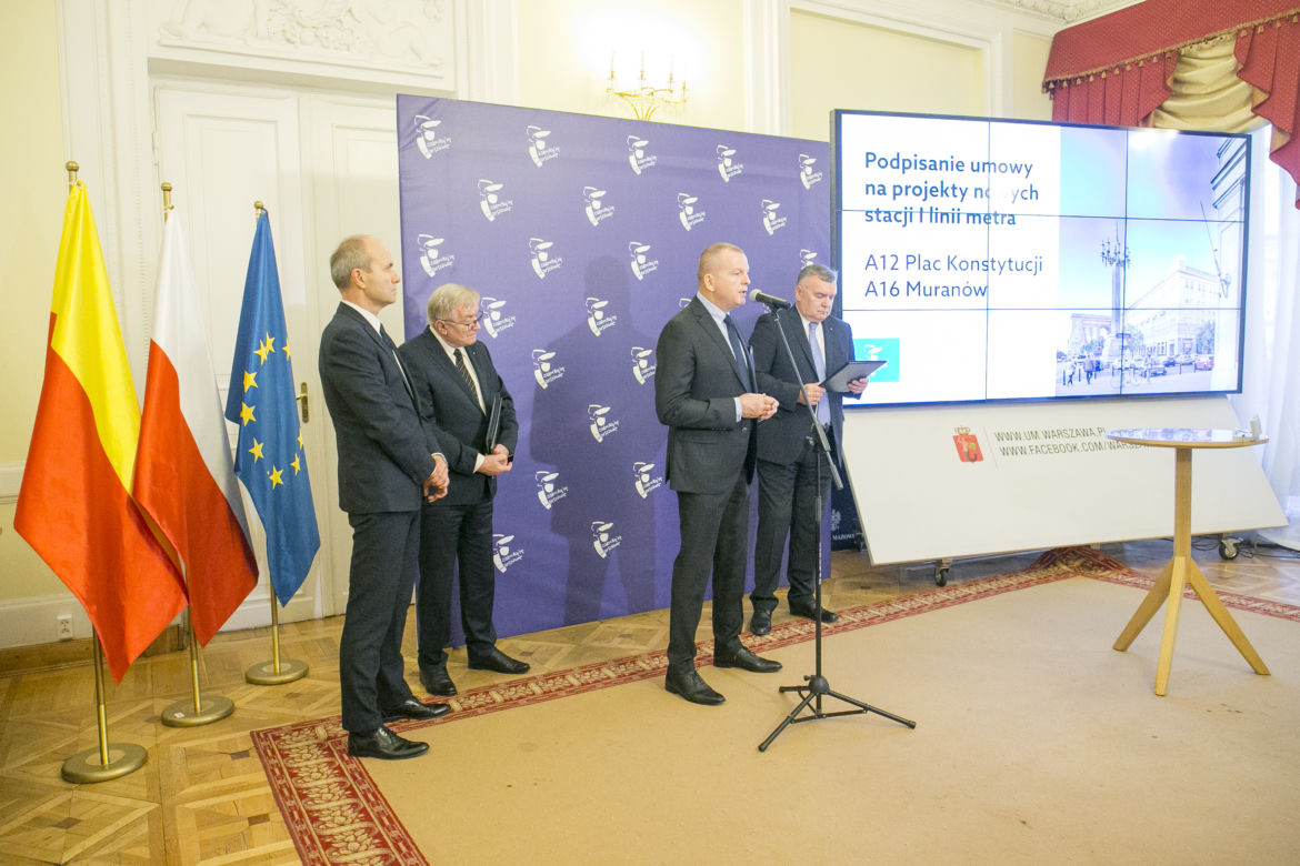 Podpisanie umowy na projekt budowy dwóch stacji na pierwszej linii metra
