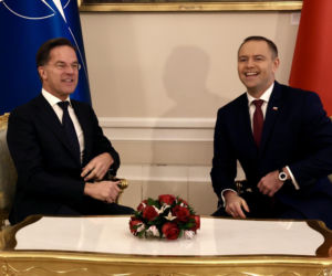 Rutte na spotkaniu z Nawrockim