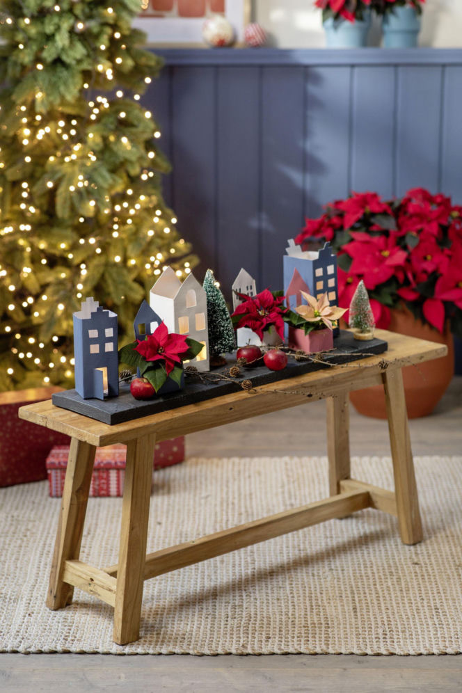 Gwiazda betlejemska – świąteczne domki DIY