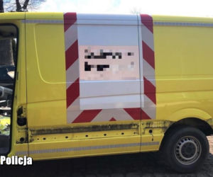 Namierzony skradziony bus już stał częściowo rozebrany