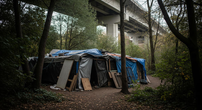 Bezdomni pod Mostem Świętokrzyskim. Jak wygląda życie sześciu osób?