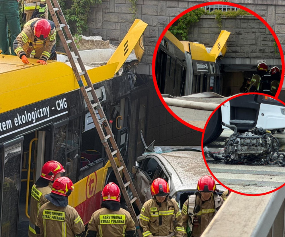 Autobus wjechał do przejścia podziemnego. Są ranni, potężna akcja służb przy Dworcu Zachodnim