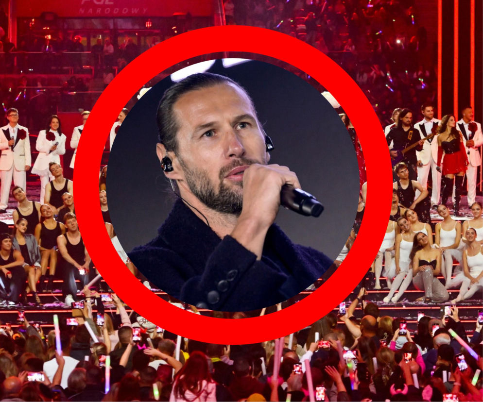 Grzegorz Krychowiak z mikrofonem na Roztańczonym Narodowym. Na miniaturze zbliżenie piłkarza. Więcej przeczytasz na SE.