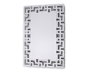 Lustro z ramą w geometryczne wzory
