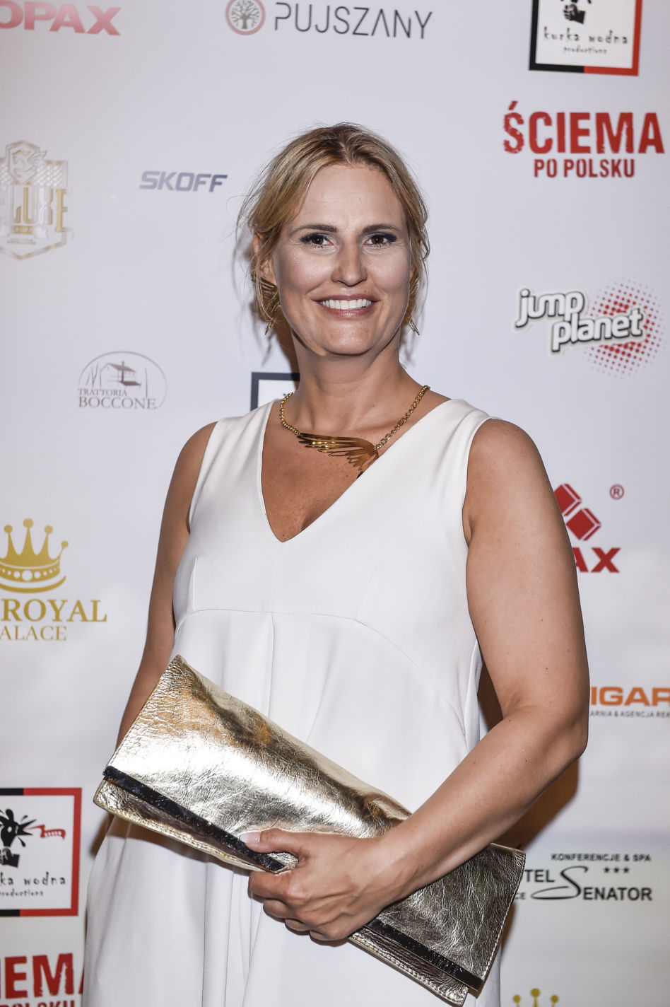 Dominika Tajner gratuluje Wiśniewskiemu