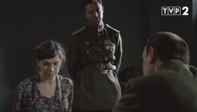 CZAS HONORU 5, odc. 61. Major Zwonariew (Grzegorz Damięcki) i Celina (Olga Bołądź)